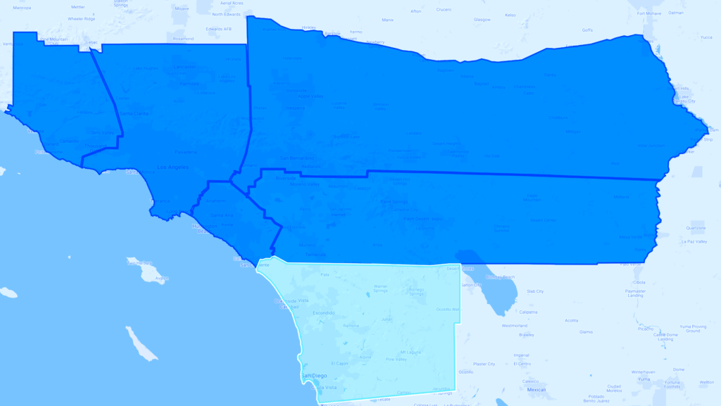 San Diego wireless Internet service provider coverage map